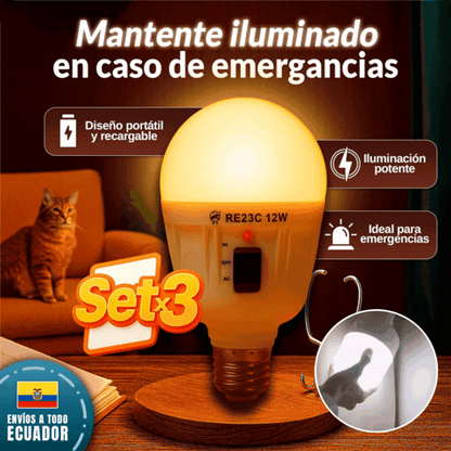 FOCO RECARGABLE CON BOQUILLA 12W 🎁PROMO 3 UNIDADES🎁