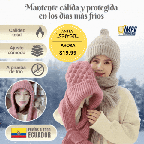 GORRO CON BUFANDA MUJER 🎁ENVIO GRATIS🎁