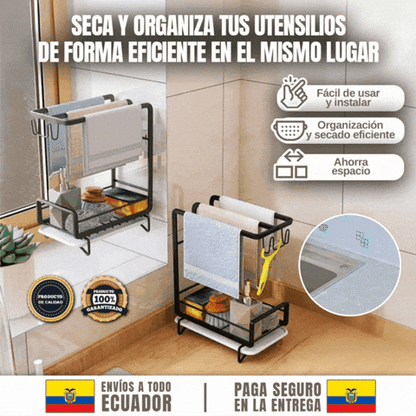 ORGANIZADOR Y ESCURRIDOR DE UTENSILIOS 🎁ENVÍO GRATIS🎁