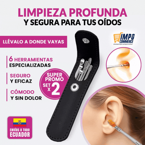 🎁PROMO 2X1🎁 KIT ESTUCHE LIMPIADOR DE OÍDOS