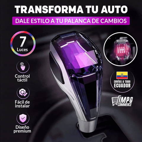 PERILLA DE CAMBIOS CON LUZ LED | SIN MARCA - Sirve para cualquier auto