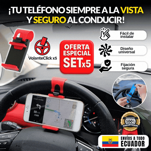 VOLANTECLICK |SOPORTE PARA VOLANTE DE AUTO | PROMO 5 UNIDADES