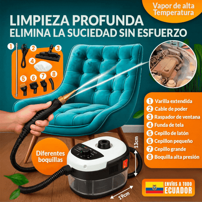 MAQUINA DE VAPOR PORTATIL PARA LIMPIEZA (vehiculos, cocina y baños)