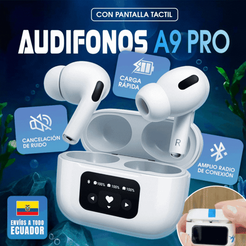 A9 Pro – Audífonos Inalámbricos con Pantalla LED 🎁Envio Gratis🎁