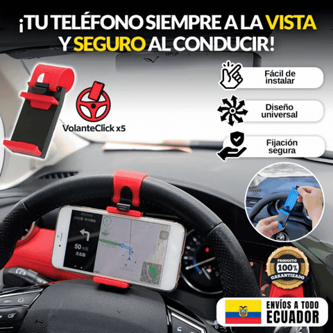 VOLANTECLICK |SOPORTE PARA VOLANTE DE AUTO (PROMO EXCLUSIVA QUITO)