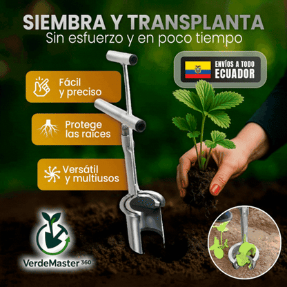 🌱VerdeMaster 360 | Herramienta compacta para sembrar y trasplantar en interiores y exteriores