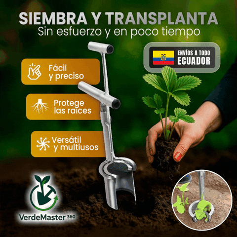 🌱VerdeMaster 360 | Herramienta compacta para sembrar y trasplantar en interiores y exteriores