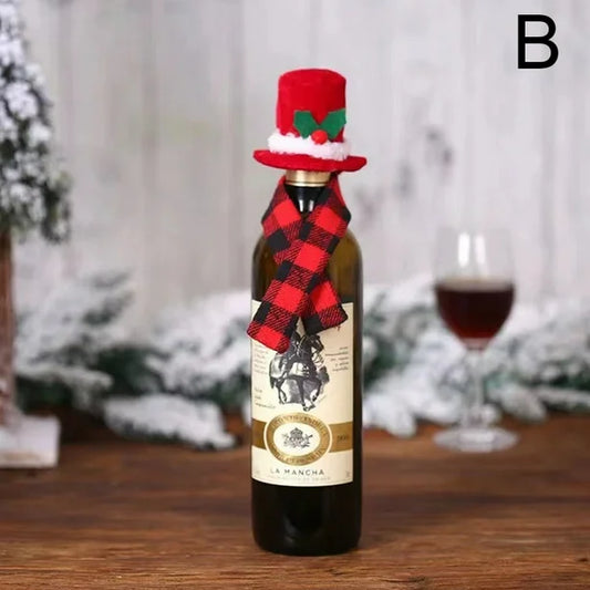 Gorros decorativos para botella-  de navidad