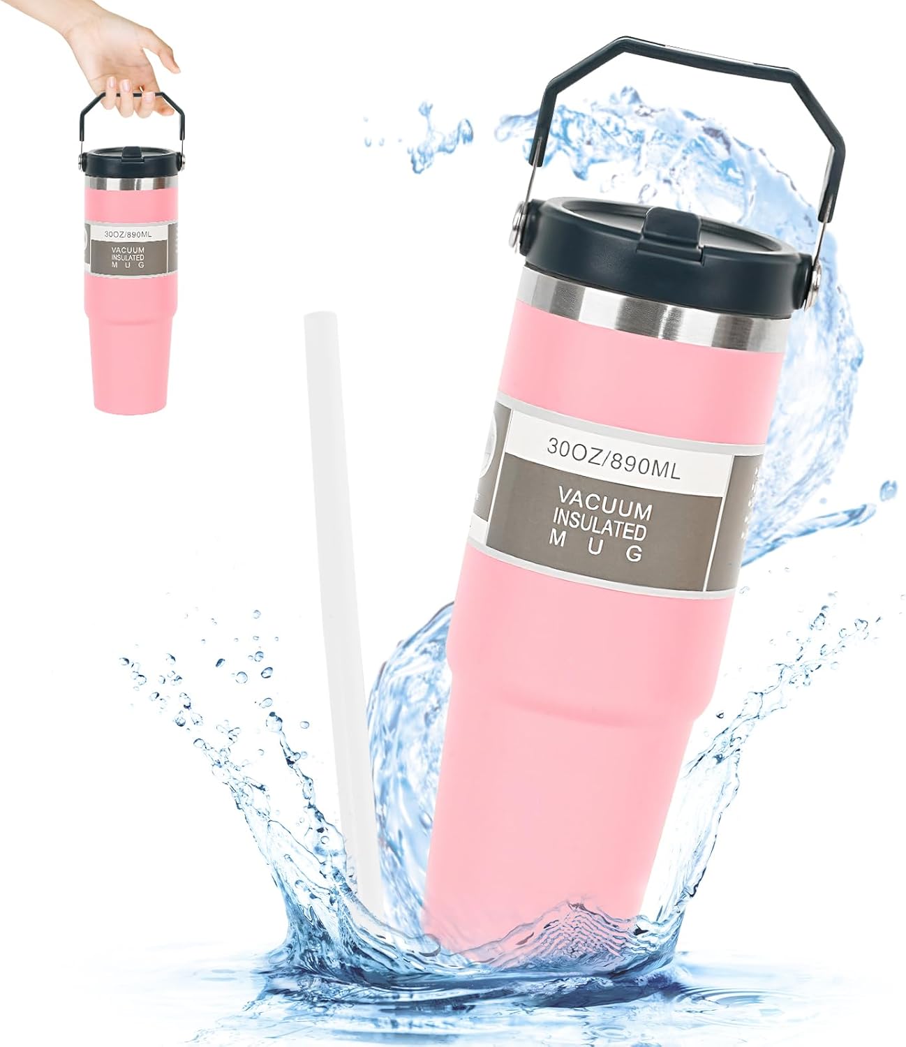 Vaso Térmico Metálico Rosa