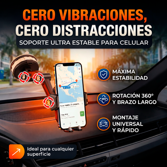 SmartClip Ride | Soporte Ultra Estable para celular 360°