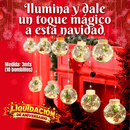 GUIRNALDA BOMBILLOS NAVIDEÑOS 3m | ENVÍO GRATIS