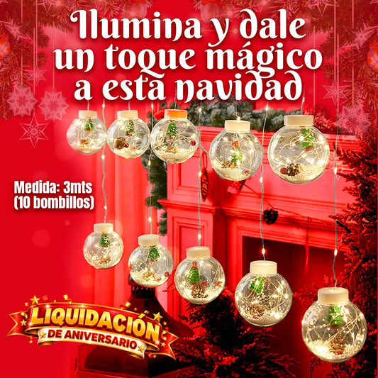 GUIRNALDA BOMBILLOS NAVIDEÑOS 3m | ENVÍO GRATIS