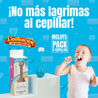 SET CEPILLO DE DIENTES PARA NIÑOS 🎁PROMO 3 UNIDADES🎁