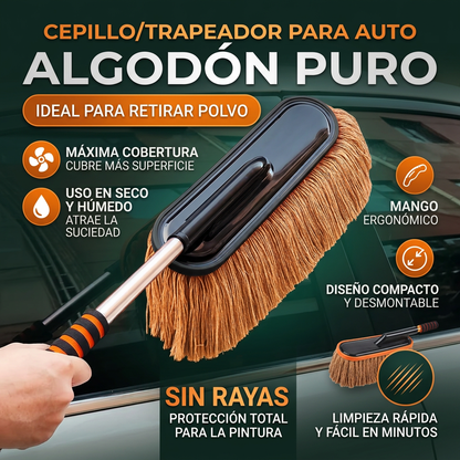 Cepillo de cera de algodón puro para coche