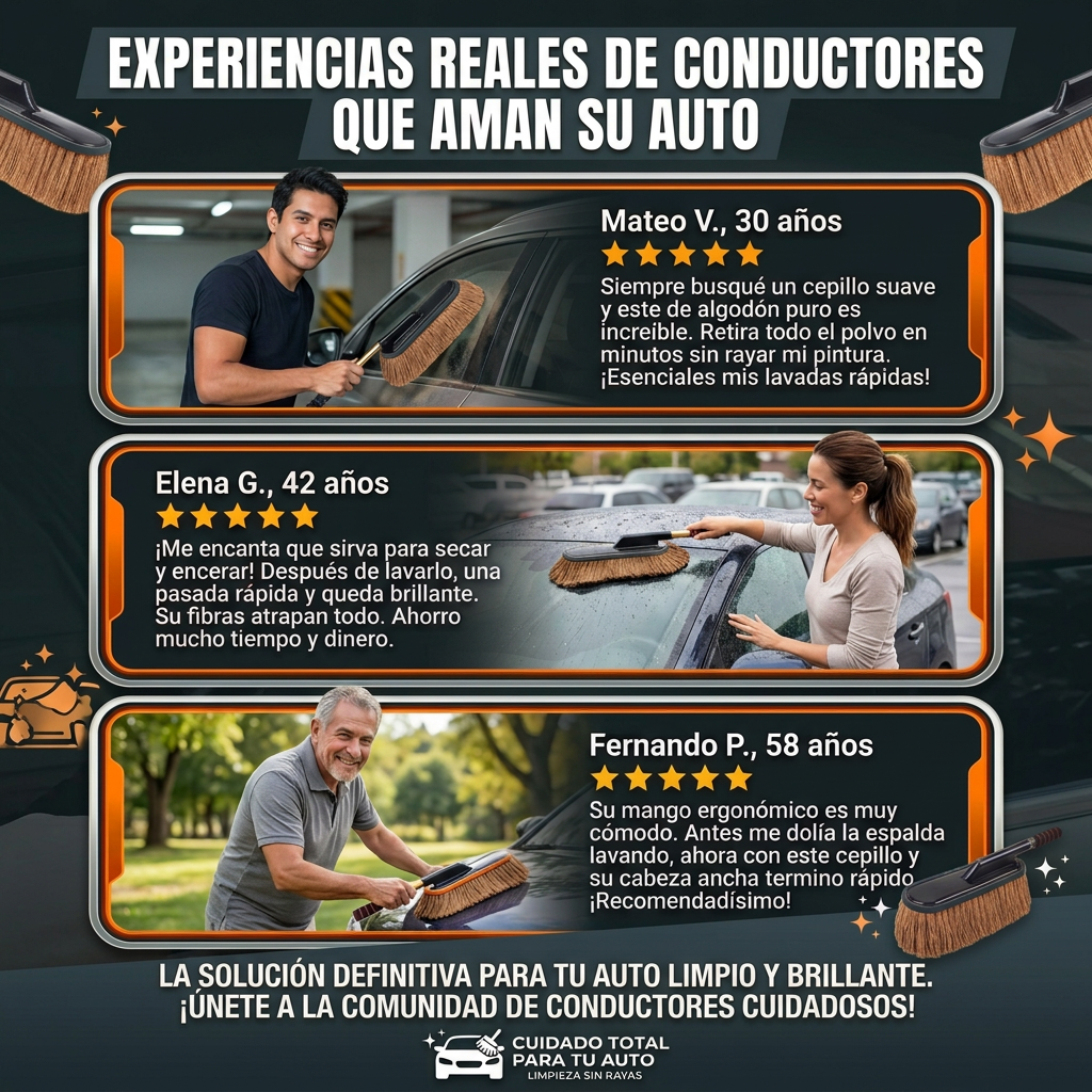 Cepillo de cera de algodón puro para coche