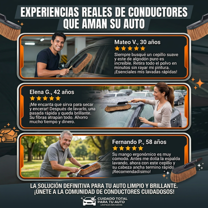 Cepillo de cera de algodón puro para coche