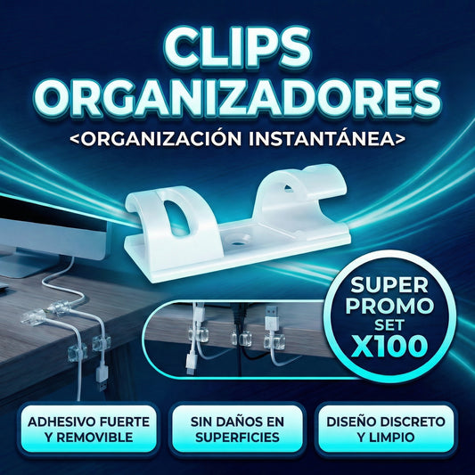 Sujetadores adhesivos para cables 🎁PROMO 100u🎁
