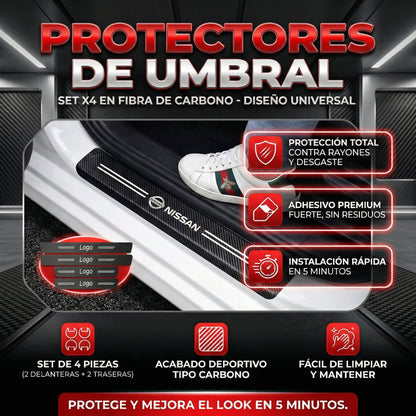 Protec-Umbral Max - Protector Universal para Umbral de Puerta 🎁JUEGO 4 PUERTAS🎁CON MARCAS DE AUTOS