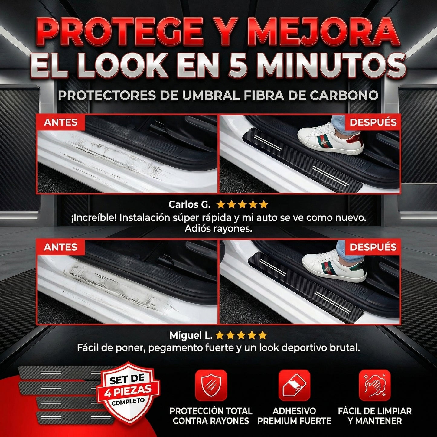 Protec-Umbral Max - Protector Universal para Umbral de Puerta 🎁JUEGO 4 PUERTAS🎁SIN MARCA