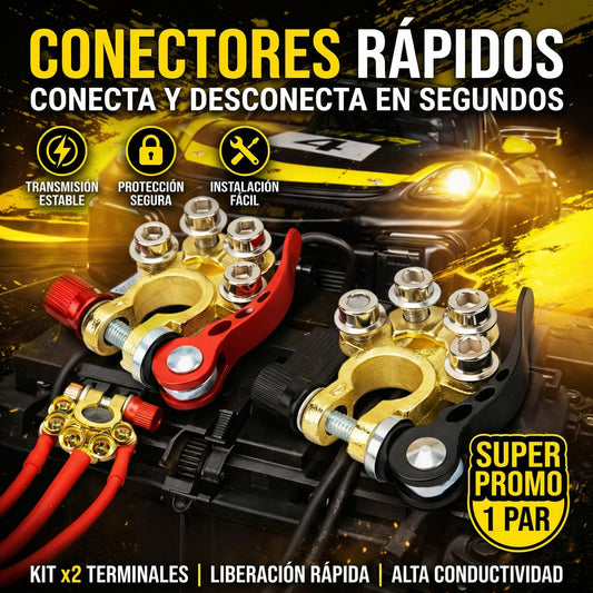 Set Terminales de Batería de Liberación Rápida