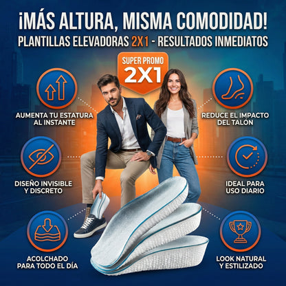 Plantillas Elevadoras de Altura 🎁PROMO 2X1🎁