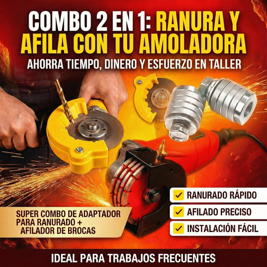 🎁SUPER COMBO | ADAPTADOR PARA RANURADO + AFILADOR DE BROCAS