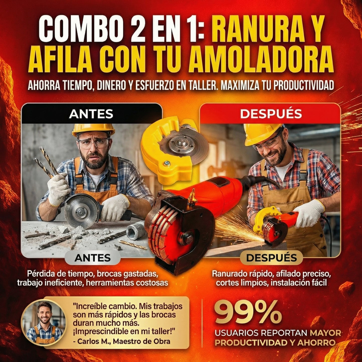 🎁SUPER COMBO | ADAPTADOR PARA RANURADO + AFILADOR DE BROCAS