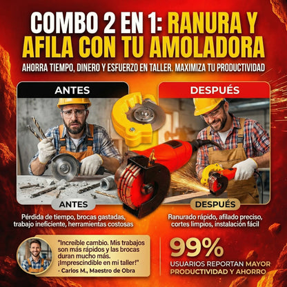🎁SUPER COMBO | ADAPTADOR PARA RANURADO + AFILADOR DE BROCAS