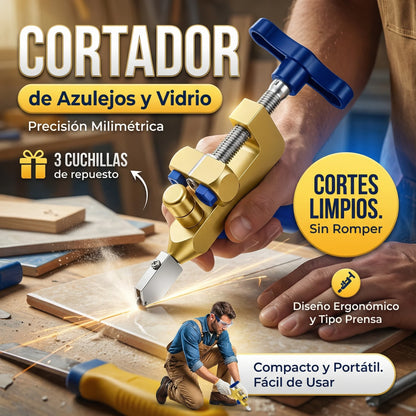 CORTADOR DE AZULEJOS Y VIDRIO 🎁PROMO KIT COMPLETO🎁