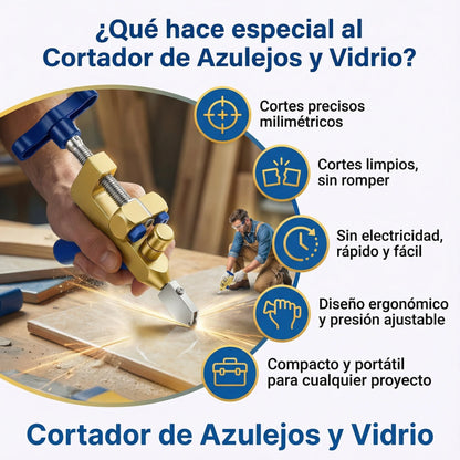 CORTADOR DE AZULEJOS Y VIDRIO 🎁PROMO KIT COMPLETO🎁