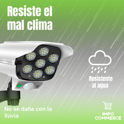 FOCO LED SOLAR FORMA DE CÁMARA