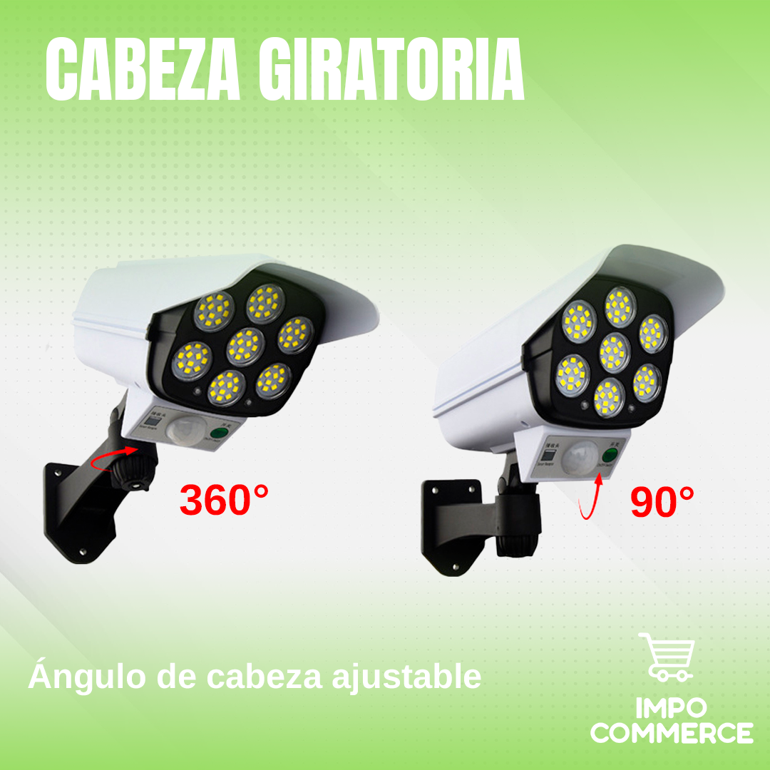 FOCO LED SOLAR FORMA DE CÁMARA