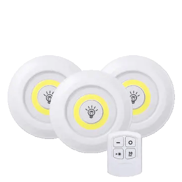 Set de 3 LUCES LED con control remoto- a Pilas