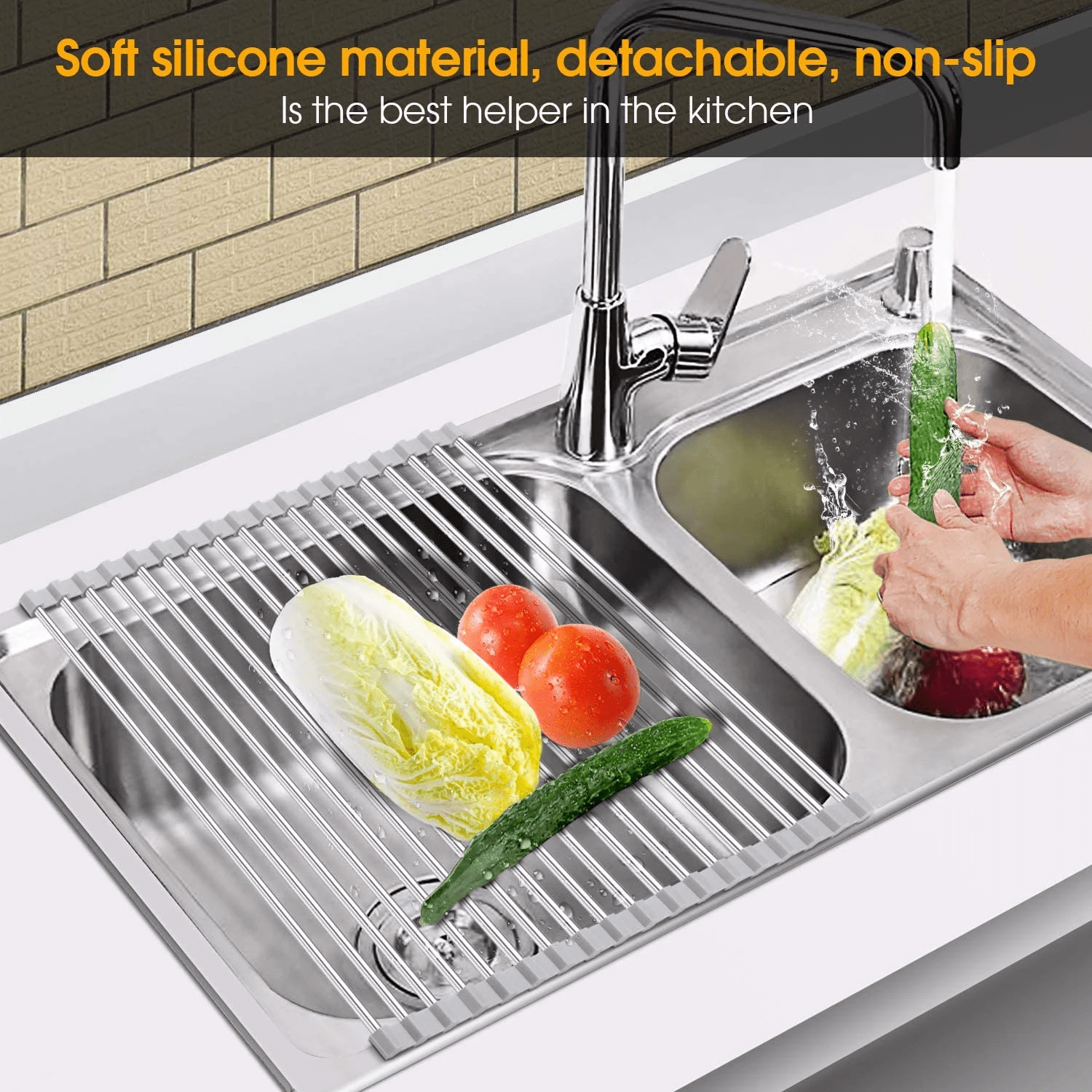 Cleaning Shelf®️ Escurridor de Verduras y Platos Enrollable